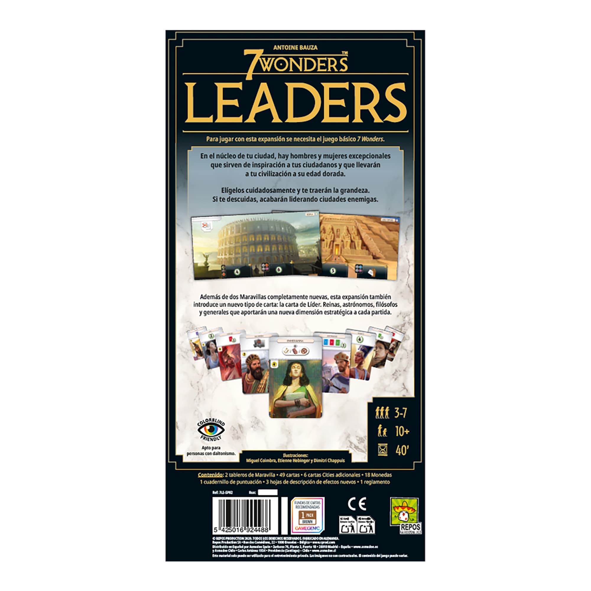 Juego De Mesa Asmodee 7 Wonders: Leaders +10 - 2