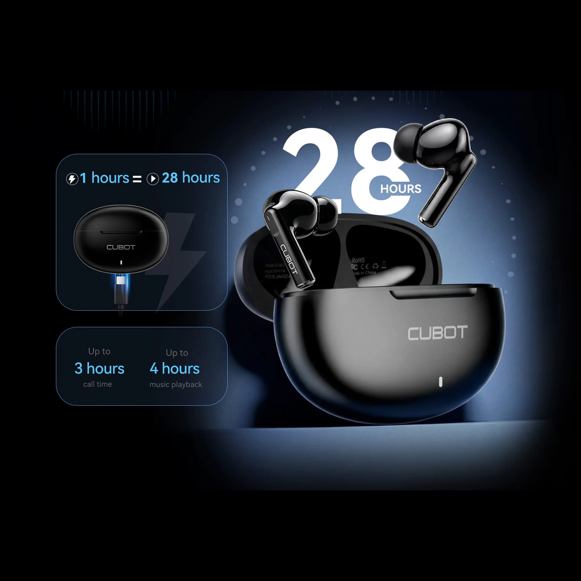 Auriculares Inalámbricos BT Cubot Buds 3 IPX4 - 6