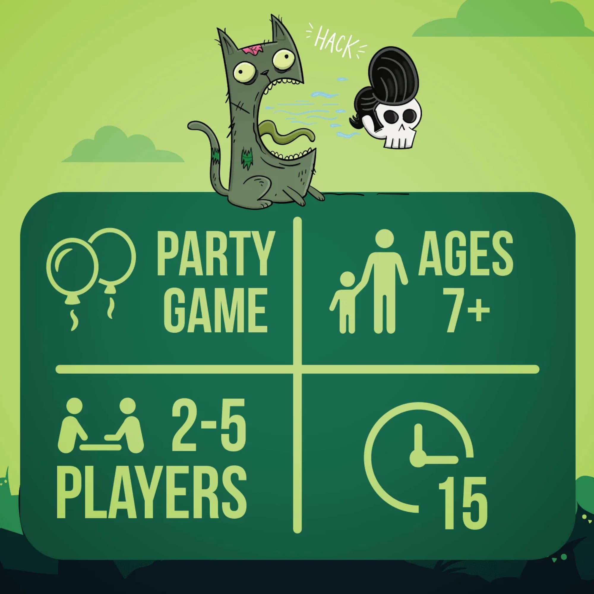 Juego De Mesa Asmodee Exploding Kittens Zombie Kittens +7 - 7