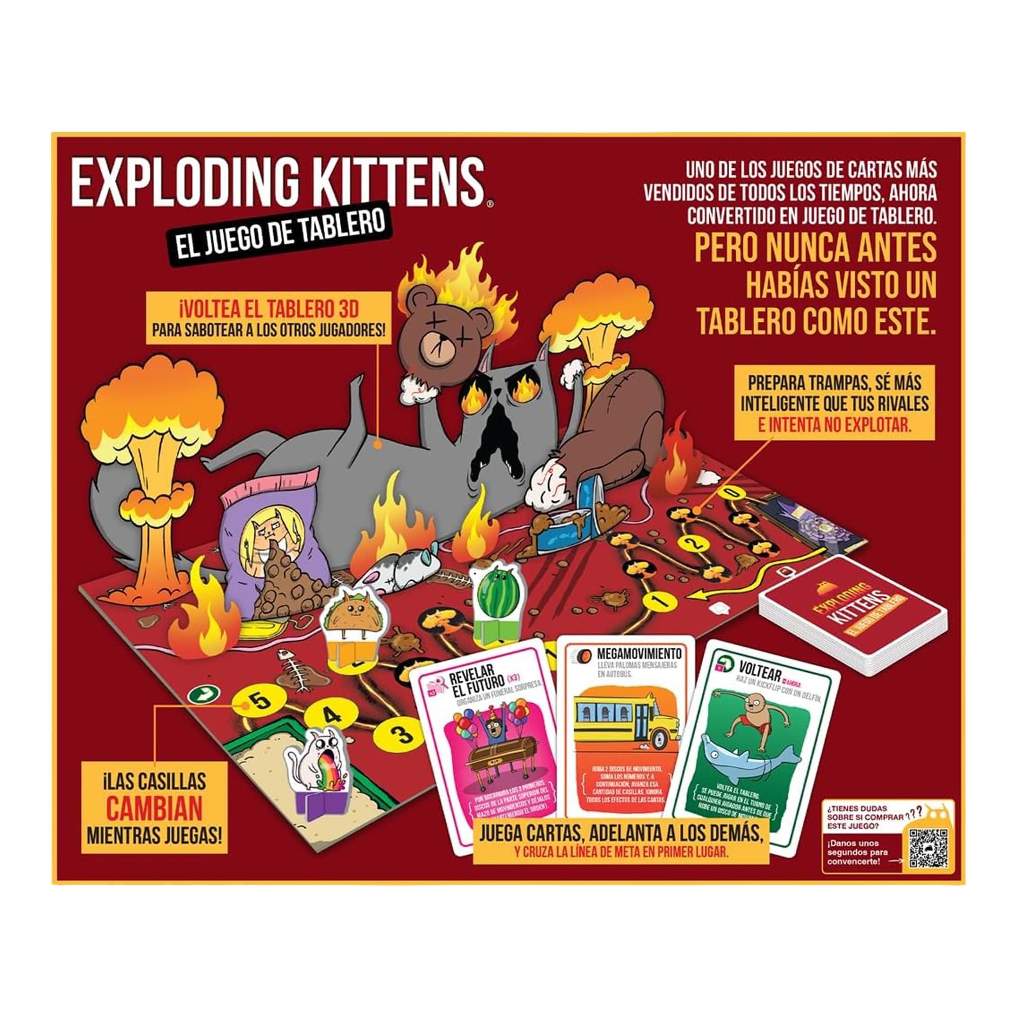Juego De Mesa Asmodee Exploding Kittens: El Juego De Tablero +7 - 4