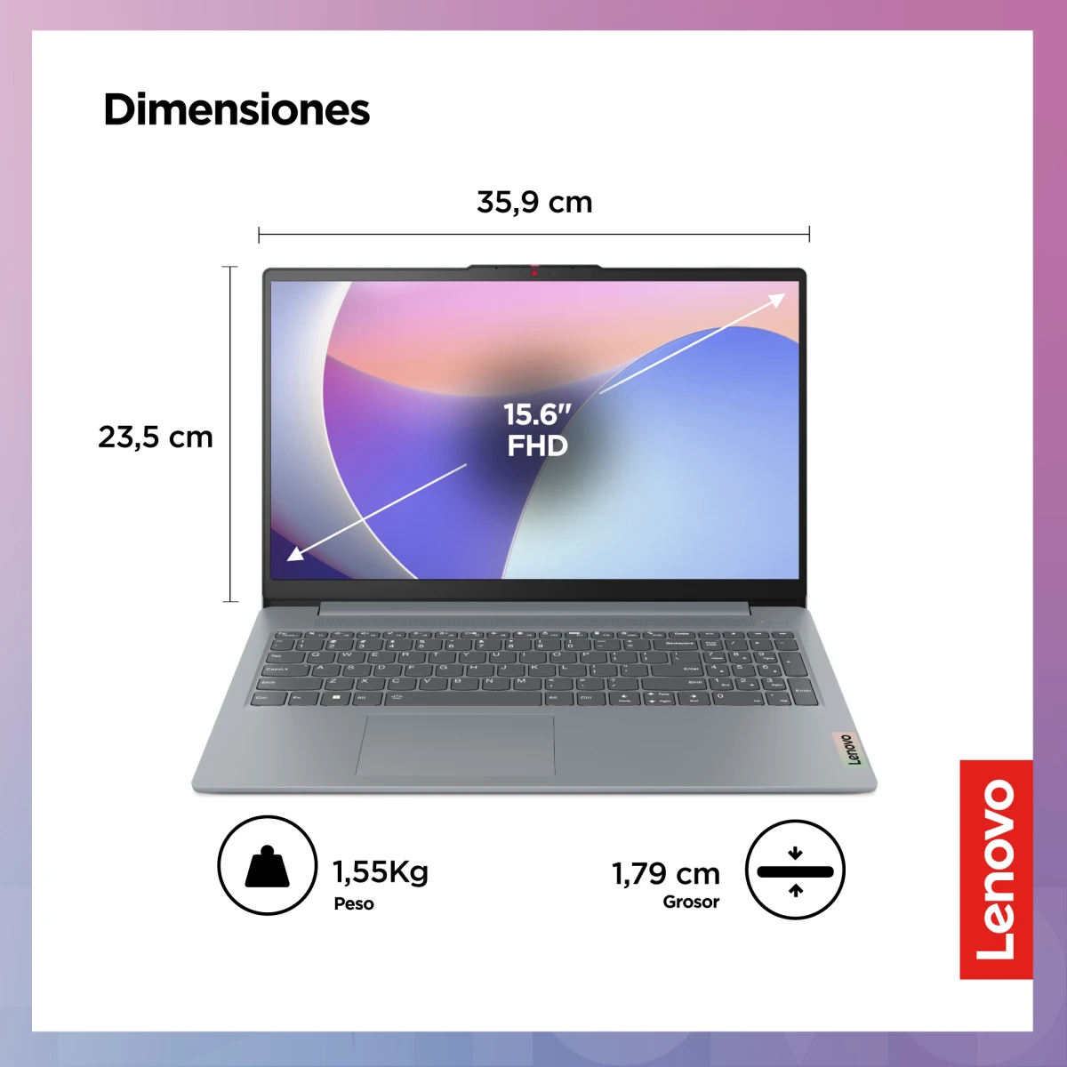 LENOVO IDEAPAD SLIM 3 15IAN8, INTEL® N100 15.6'' FHD 8.0GB, - 3